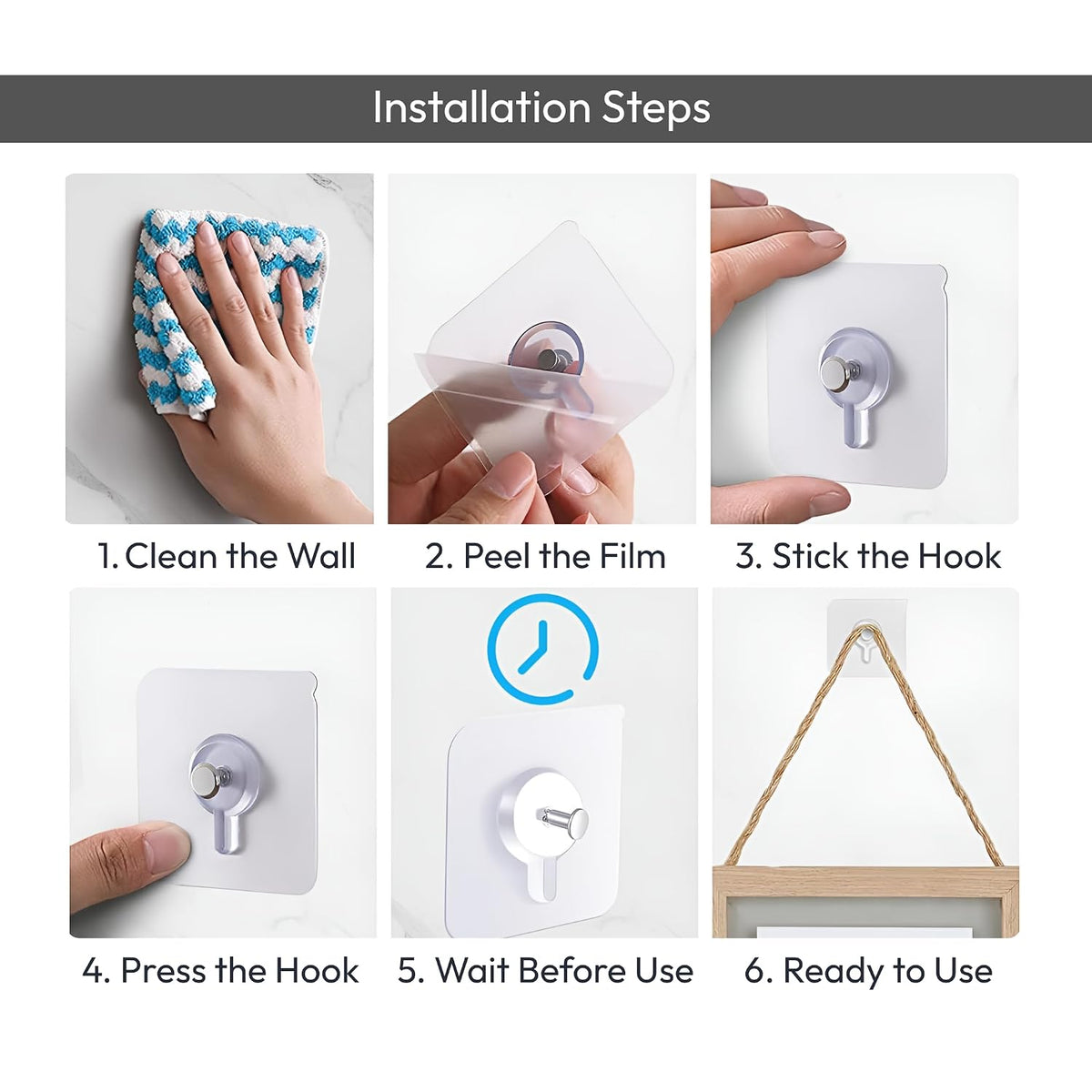Heavy Duty Adhesive Wall Hooks